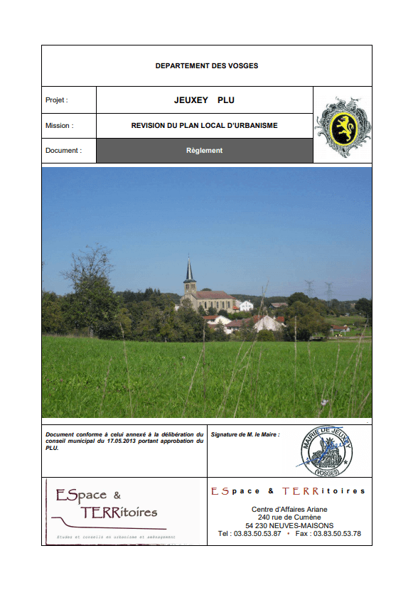 COUVERTURE PLU